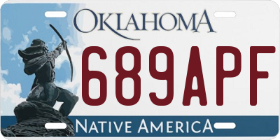 OK license plate 689APF