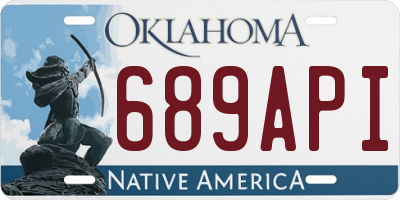 OK license plate 689API