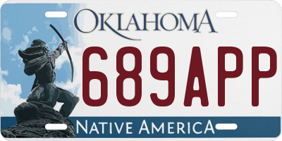 OK license plate 689APP
