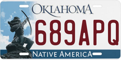 OK license plate 689APQ
