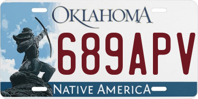 OK license plate 689APV