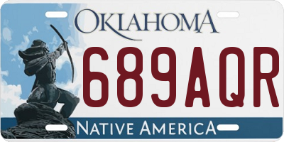 OK license plate 689AQR