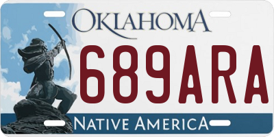 OK license plate 689ARA