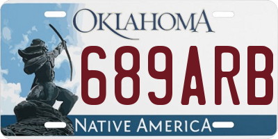 OK license plate 689ARB