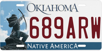 OK license plate 689ARW