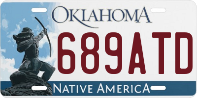 OK license plate 689ATD