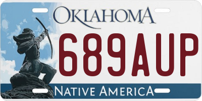 OK license plate 689AUP