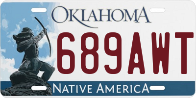 OK license plate 689AWT
