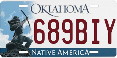 OK license plate 689BIY