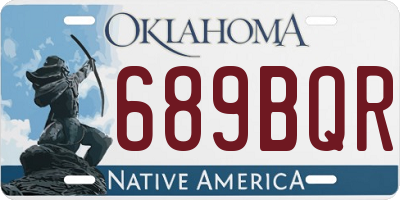 OK license plate 689BQR