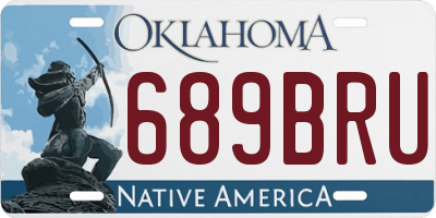 OK license plate 689BRU