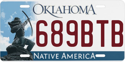 OK license plate 689BTB