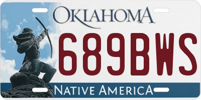 OK license plate 689BWS