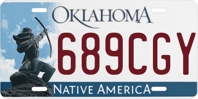 OK license plate 689CGY