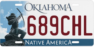 OK license plate 689CHL