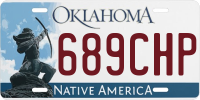 OK license plate 689CHP