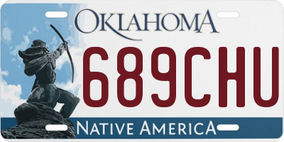 OK license plate 689CHU