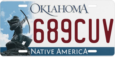 OK license plate 689CUV