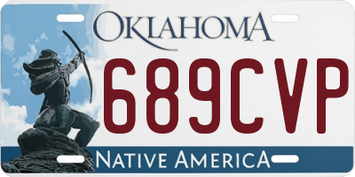 OK license plate 689CVP