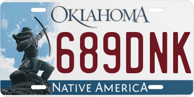 OK license plate 689DNK