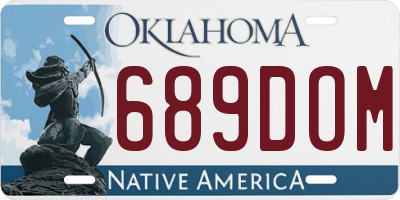 OK license plate 689DOM