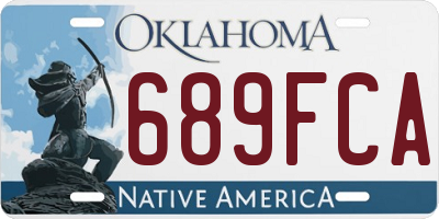 OK license plate 689FCA