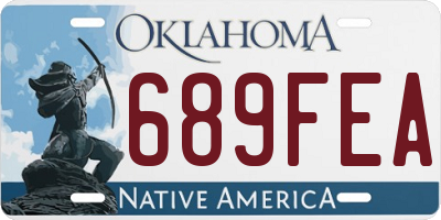 OK license plate 689FEA