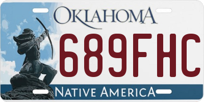 OK license plate 689FHC