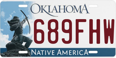 OK license plate 689FHW