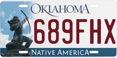 OK license plate 689FHX