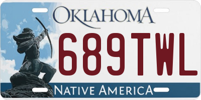 OK license plate 689TWL