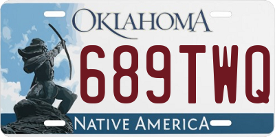 OK license plate 689TWQ