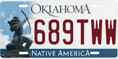 OK license plate 689TWW
