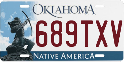 OK license plate 689TXV