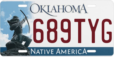 OK license plate 689TYG