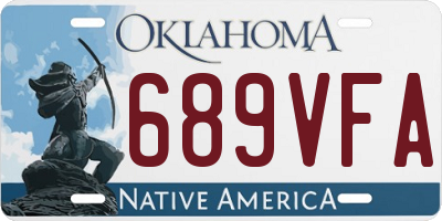 OK license plate 689VFA