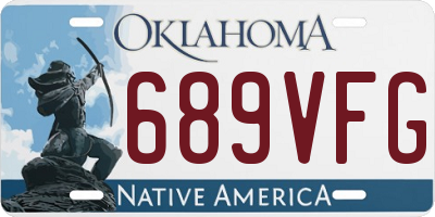 OK license plate 689VFG