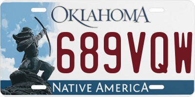 OK license plate 689VQW