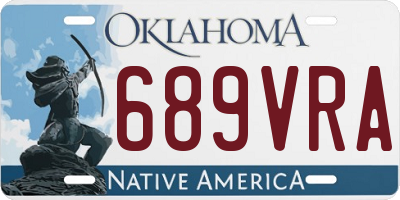 OK license plate 689VRA