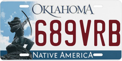 OK license plate 689VRB
