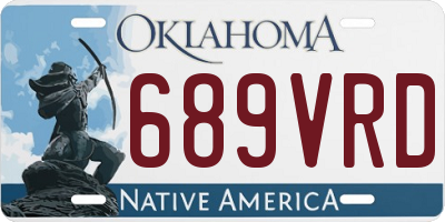 OK license plate 689VRD