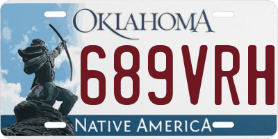 OK license plate 689VRH
