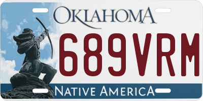 OK license plate 689VRM