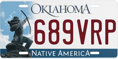 OK license plate 689VRP