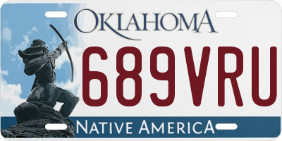 OK license plate 689VRU