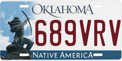 OK license plate 689VRV