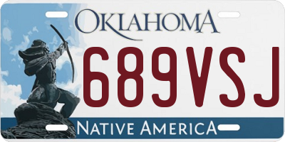 OK license plate 689VSJ