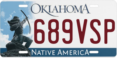 OK license plate 689VSP