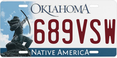 OK license plate 689VSW