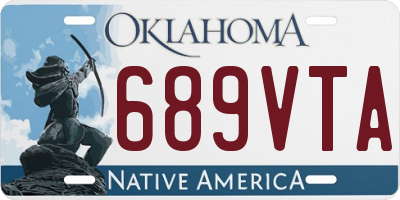 OK license plate 689VTA
